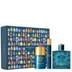 Versace Eros Gift Set 100ml EDT + 10ml EDT + 75ml Deodorant Stick