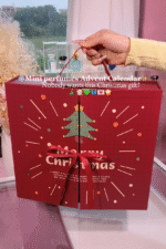 Red Christmas Advent Calendar Box