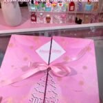 Pink Christmas advent calendar box